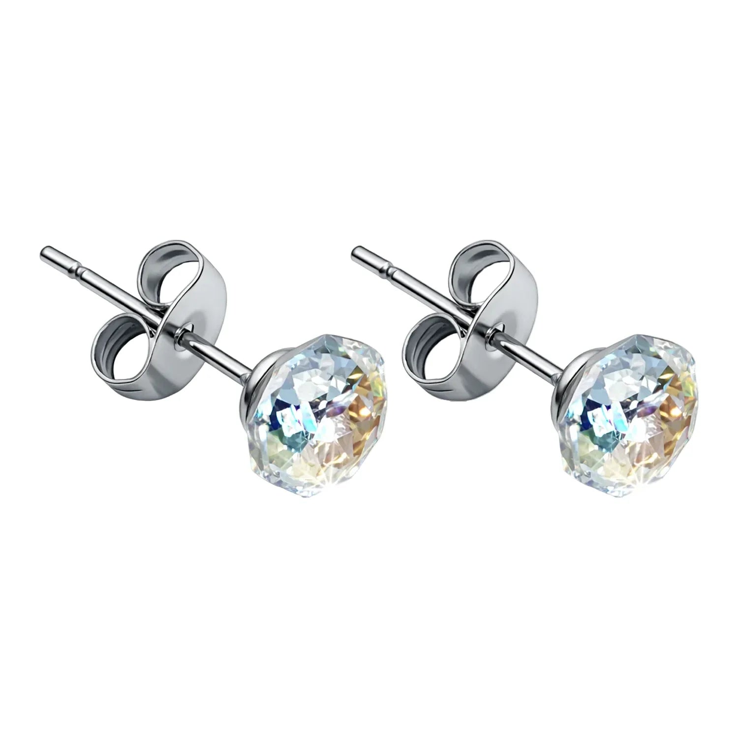 Pendiente de Cristal Ovalado 6mm