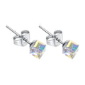 Pendiente de Cristal Cuadrado 6mm