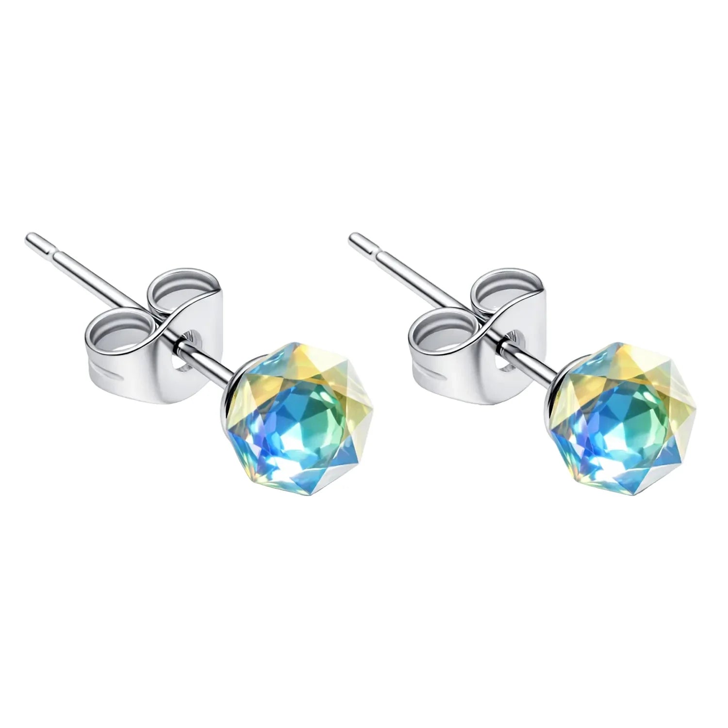 Pendiente de Cristal Ovalado 6mm