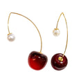 Pendientes con Frutas Cerezas Y Perla