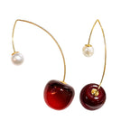 Pendientes con Frutas Cerezas Y Perla