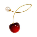 Pendientes con Frutas Cerezas Y Perla