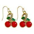 Pendientes de Frutas Cerezas con Circonitas