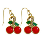 Pendientes de Frutas Cerezas con Circonitas