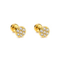 Piercing de Oreja Dorado con Circonitas Redondas