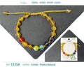 Pulsera 7 Chakras de Cristal con Hilo Trenzado - Color Amarillo - SKU 13354