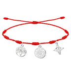 Pulsera 7 Nudos Nudo de Bruja y Árbol de la Vida - Plateado