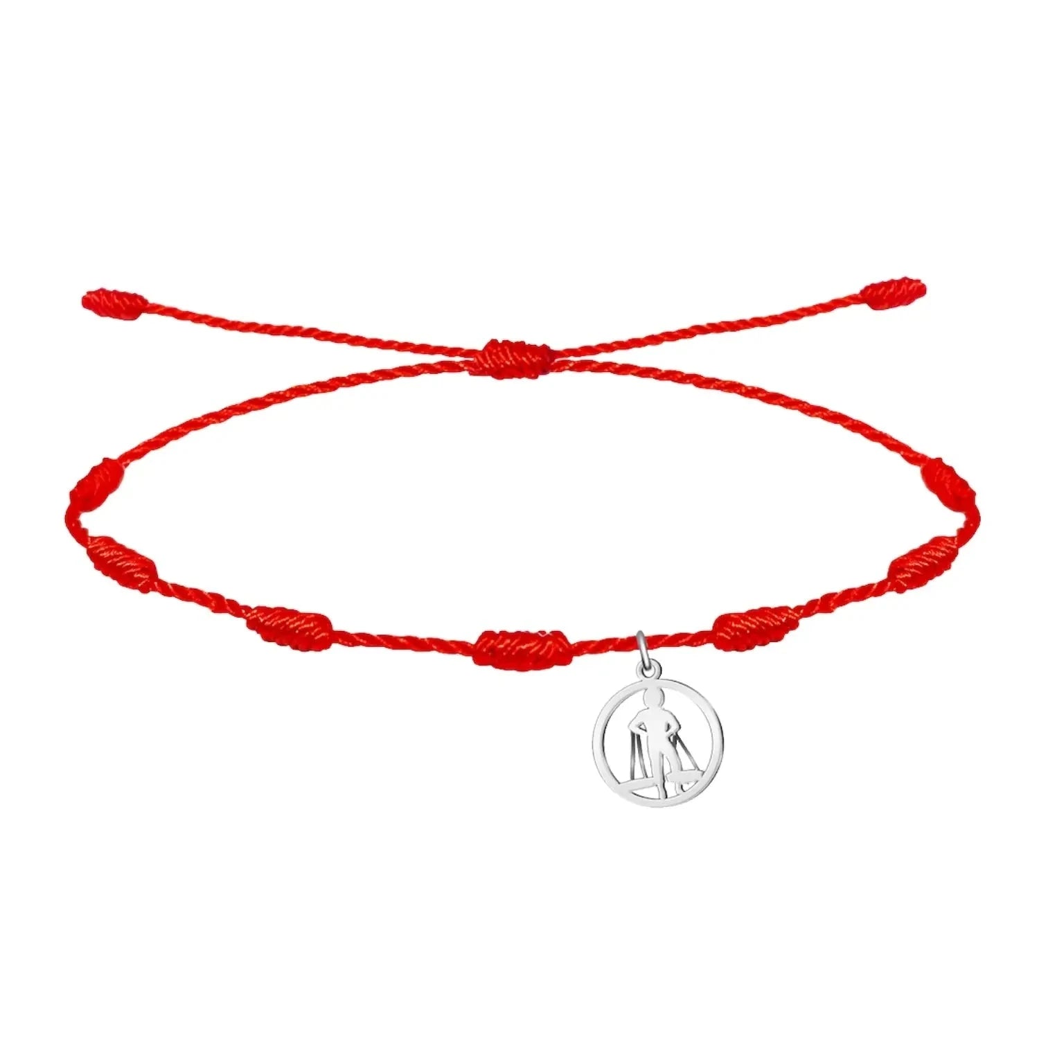 Pulsera 7 Nudos con el Cenachero en Acero Plateado