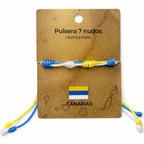 Pulsera 7 Nudos Coloreado - Tono Canarias detalle