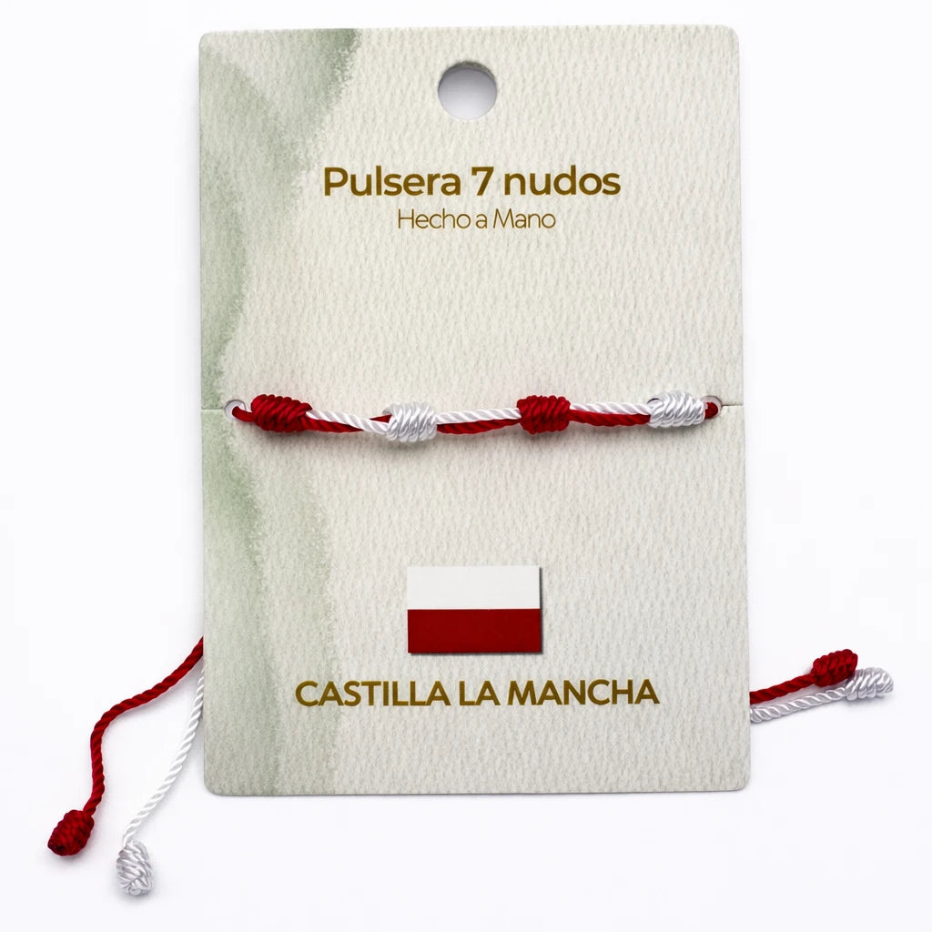 Pulsera 7 Nudos Coloreado - Tono Castilla la Mancha detalle