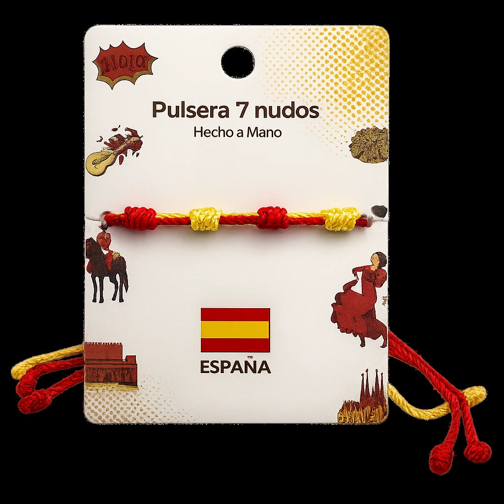 Pulsera 7 Nudos Coloreado - Tono España detalle