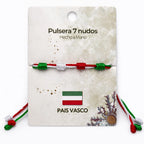 Pulsera 7 Nudos Coloreado - Tono País Vasco detalle