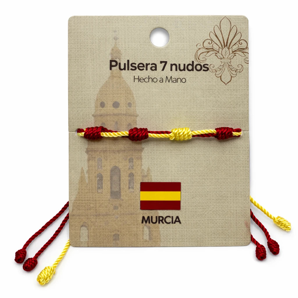 Pulsera 7 Nudos Coloreado - Tono Murcia detalle