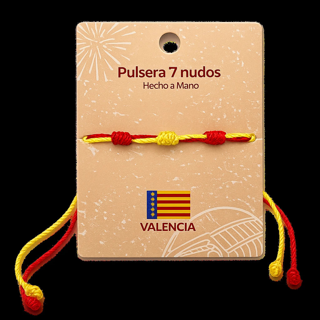 Pulsera 7 Nudos Coloreado - Tono Valencia detalle