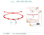 Pulsera 7 nudos con Luna color Plateado - cotigo