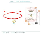 Pulsera 7 Nudos con Ojo de Horus Color Dorado textura