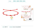Pulsera 7 Nudos Estrella de David Acero Dorado