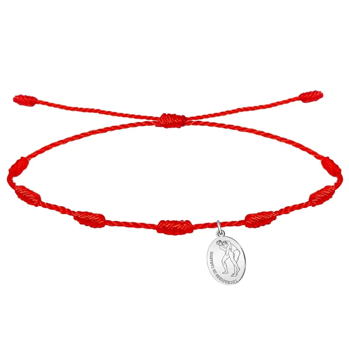 Pulsera 7 Nudos Luchadores Canarios Acero Plateado
