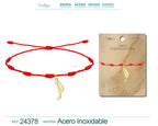 Pulsera 7 Nudos Mapa de Fuerteventura Acero Dorado acabado