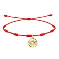 Pulsera 7 Nudos con Ojo Turco Calado en Acero Dorado - Dorado