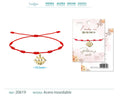 Pulsera roja de 7 nudos con colgante de ojo turco calado estilo pestañas en acero inoxidable dorado.