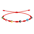 Pulsera 7 Nudos con Ojos de Turcos Multicolores