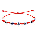 Pulsera 7 Nudos con Ojos de Turcos