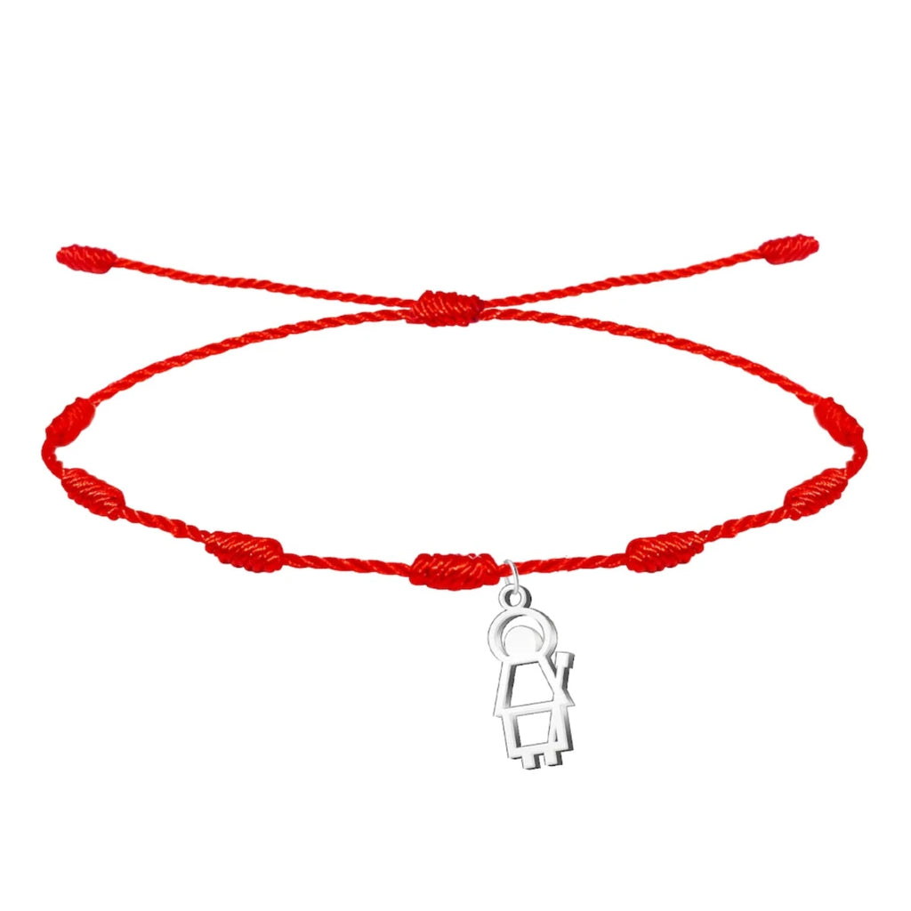 Pulsera San Isidro Labrador con 7 Nudos en Acero Plateado