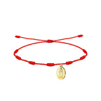 Pulsera 7 Nudos Virgen Blanca Dorado