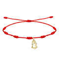 Pulsera 7 Nudos con Virgen de Candelaria en Acero Dorado