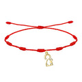 Pulsera 7 Nudos con Virgen del Pino en Acero Dorado - Dorado