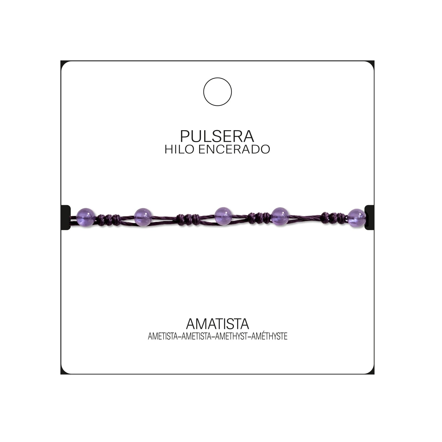 Pulsera de Amatista con Bolitas Minerales detalle