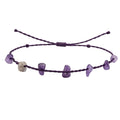 Pulsera de Chips de Piedra Natural con Hilo Encerado - Piedra Natural Amatista - SKU 21349