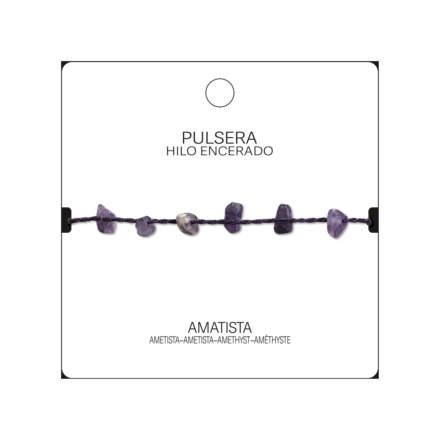 Pulsera de Amatista con Chips de Piedra detalle