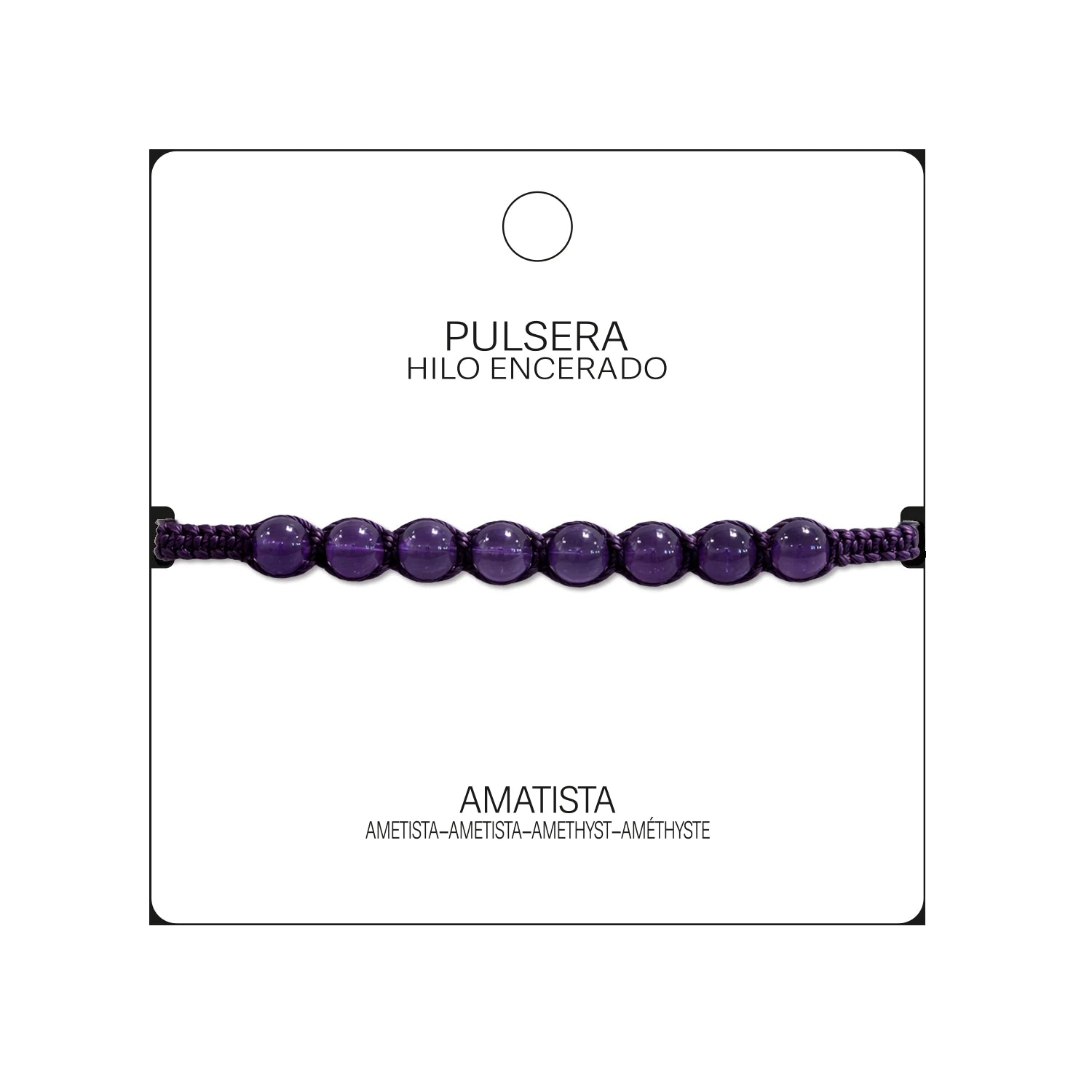 Pulsera de Amatista con Cuentas Naturales detalle