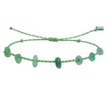 Pulsera de Chips de Piedra Natural con Hilo Encerado - Piedra Natural Aventurina Verde - SKU 21348