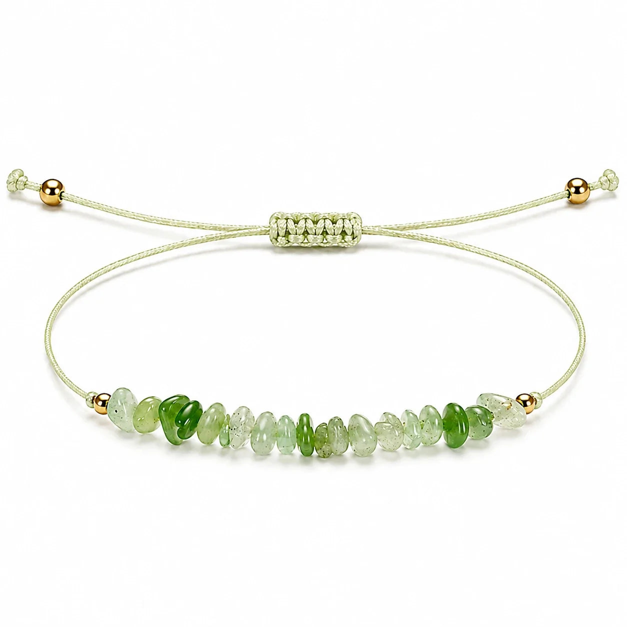 Pulsera de Mineral y Piedra Natural - Piedra Natural Aventurina Verde - SKU 24860