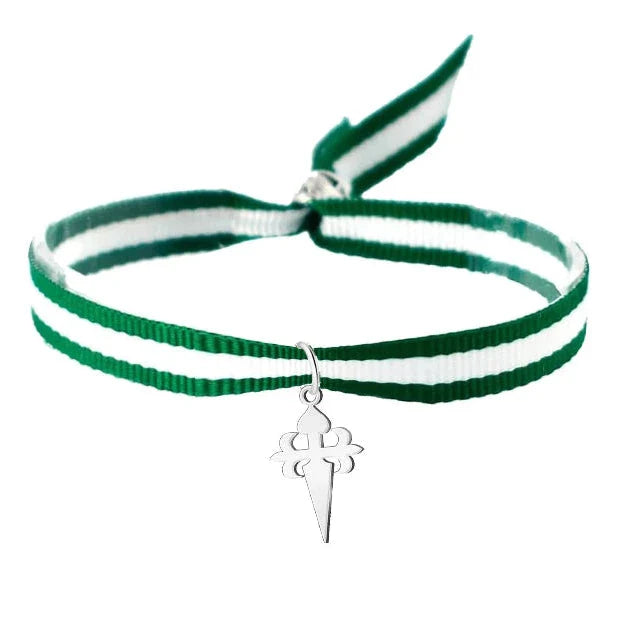 Pulsera Bandera de Andalucía con Cruz de Santiago en Acero