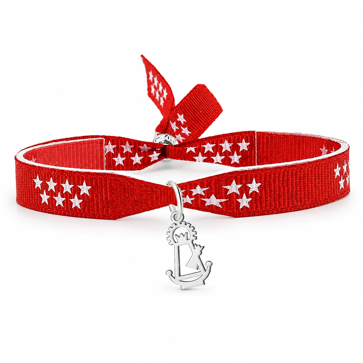 Pulsera Bandera Madrid con Virgen de la Almudena