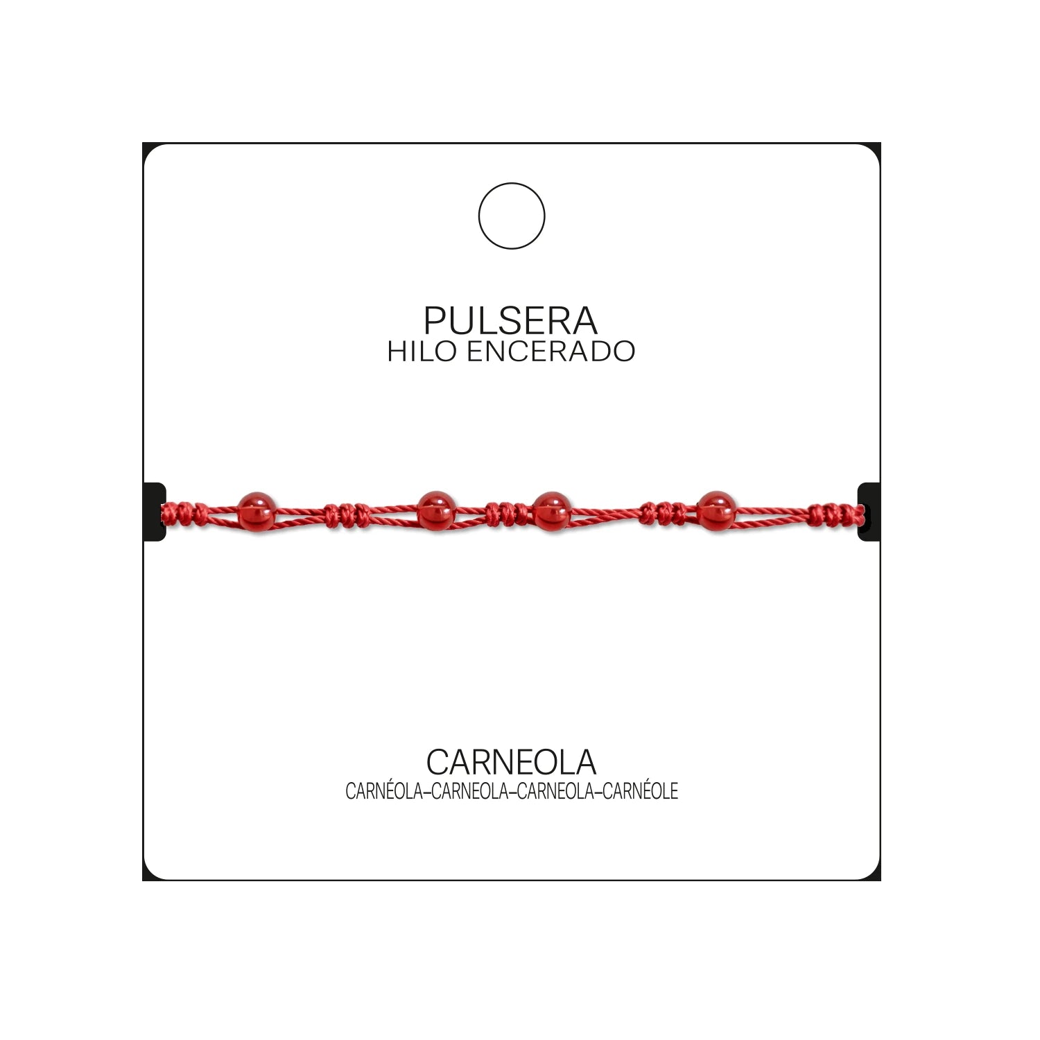 Pulsera de Carneola con Bolitas Minerales detalle
