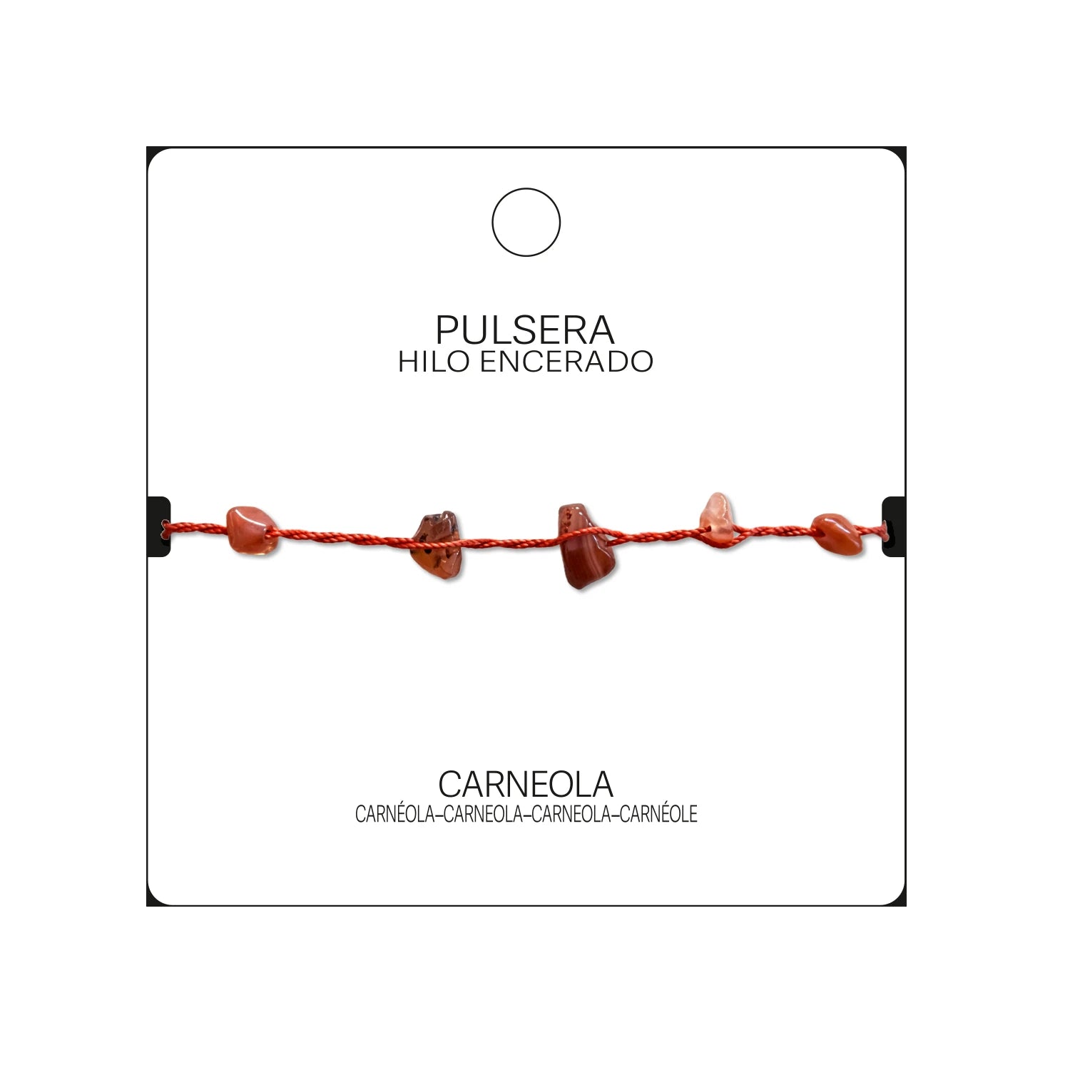 Pulsera de Carneola con Chips de Piedra detalle