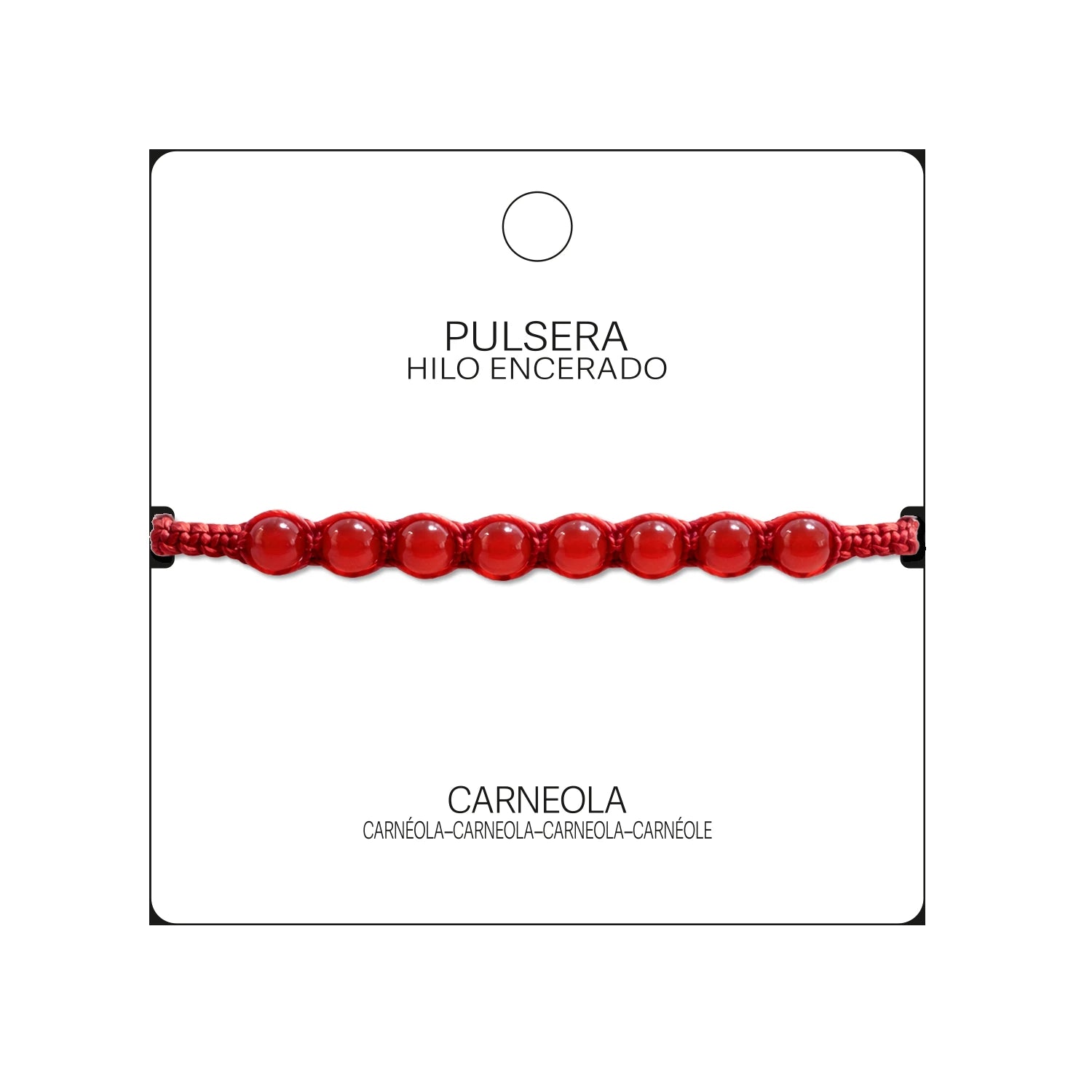 Pulsera de Carneola con Cuentas Naturales detalle