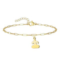 Pulsera con Idolo de Tara Acero Dorado textura