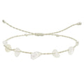 Pulsera de Cuarzo Blanco con Chips de Piedra