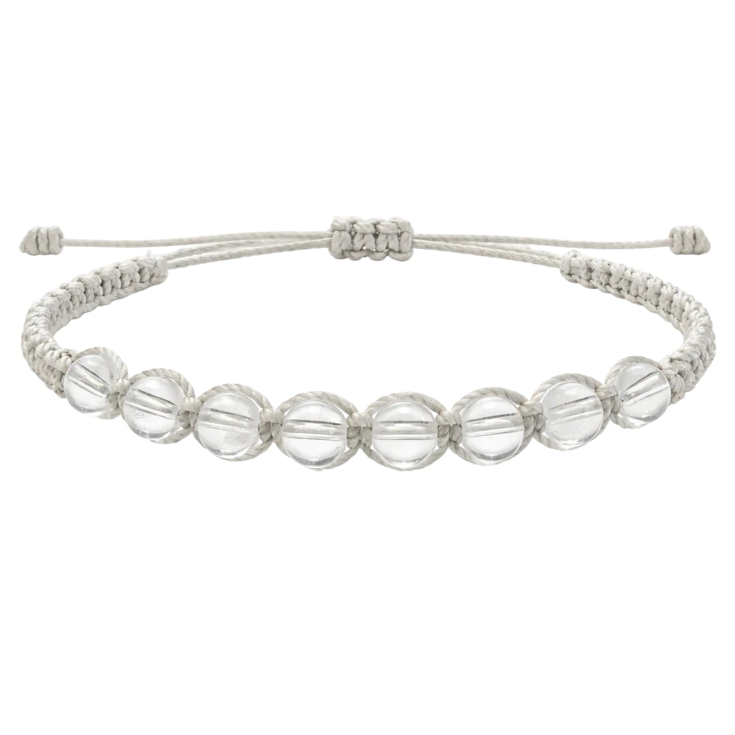 Pulsera de Cuarzo Blanco con Cuentas Naturales