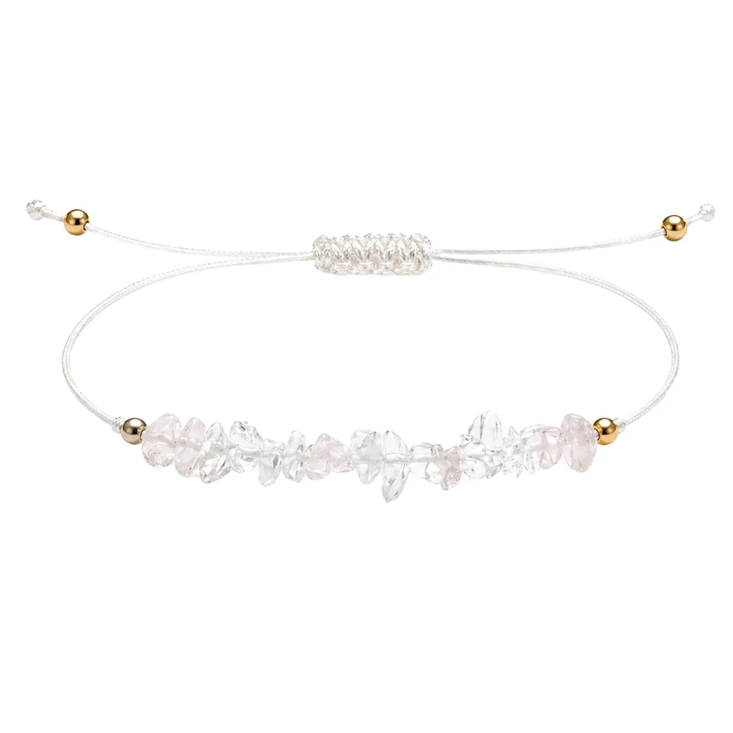 Pulsera de Mineral y Piedra Natural - Piedra Natural Cuarzo Blanco - SKU 24859