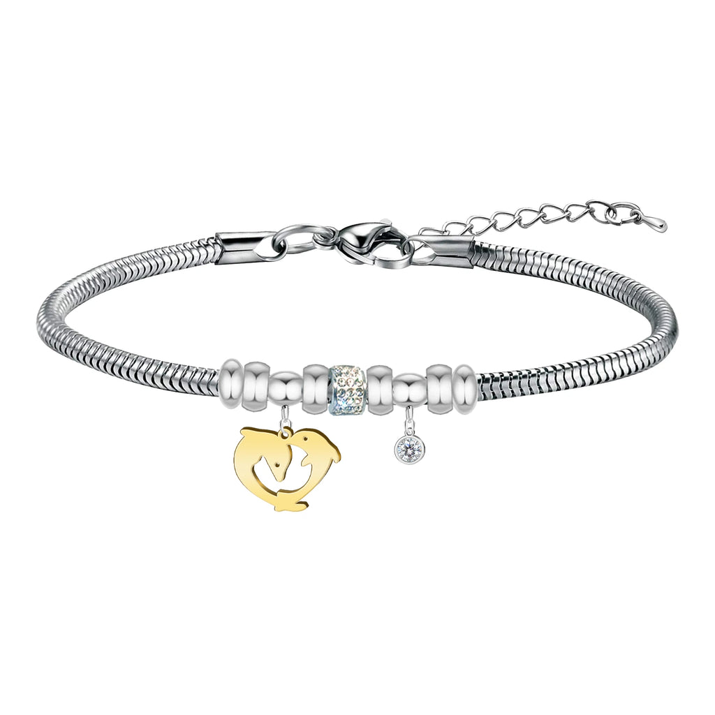 Pulsera Diploma Mejor Novia con Colgante de Corazones sobre fondo blanco