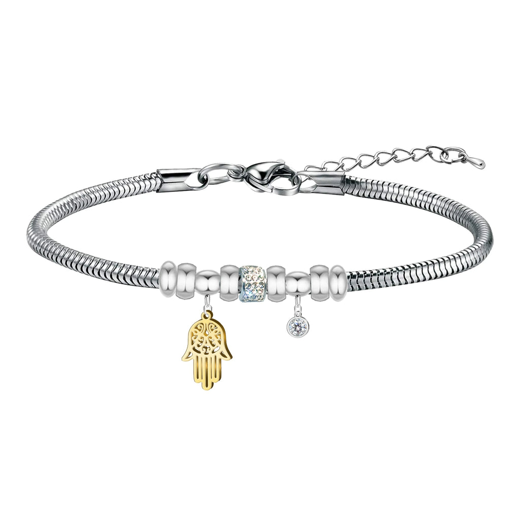 Pulsera de Diploma Acero para Mejor Amiga sobre fondo blanco