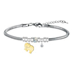 Pulsera de Diploma Acero para Mejor Tia sobre fondo blanco