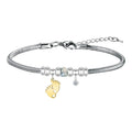 Pulsera de Diploma Acero para Mejor Abuela sobre fondo blanco